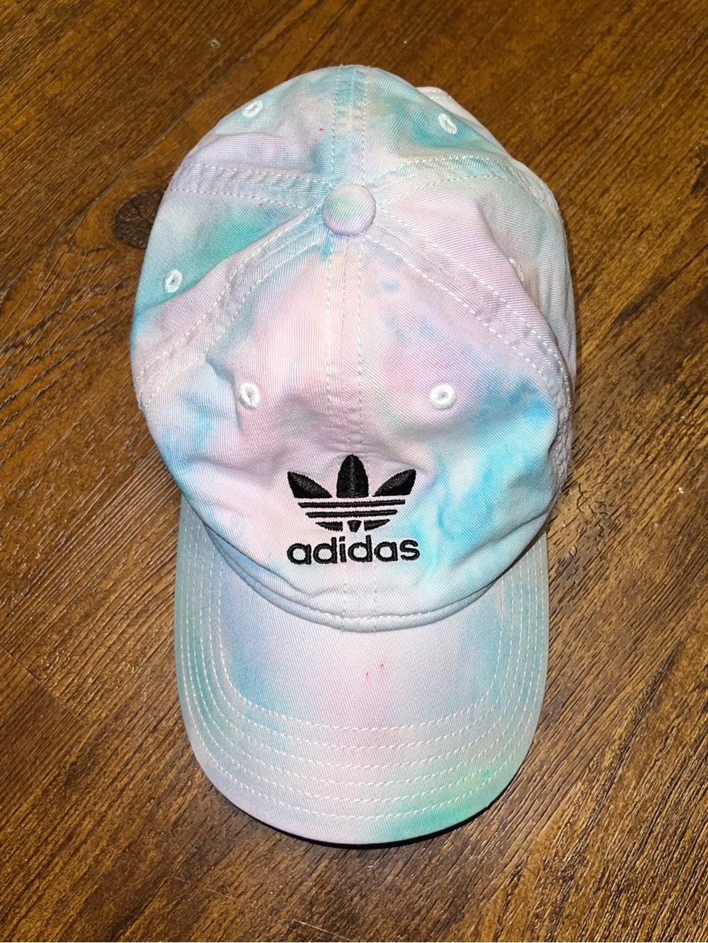 Adidas Pastel Tie-Dye Adjustable Sporty Hat Pink, Blue, Green One Size - Picture 2 of 9